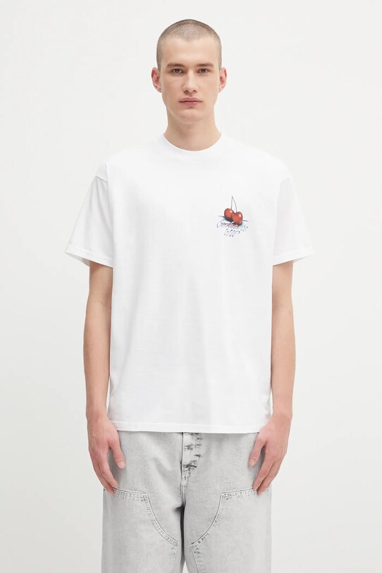 Odzież Carhartt WIP t-shirt bawełniany S/S Jake Garcia I035208.02XX biały