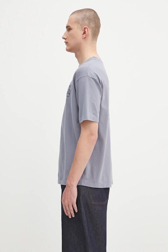 Drôle de Monsieur t-shirt bawełniany Le Tshirt Slogan Tresses H.TS259.CO134 niebieski AW25