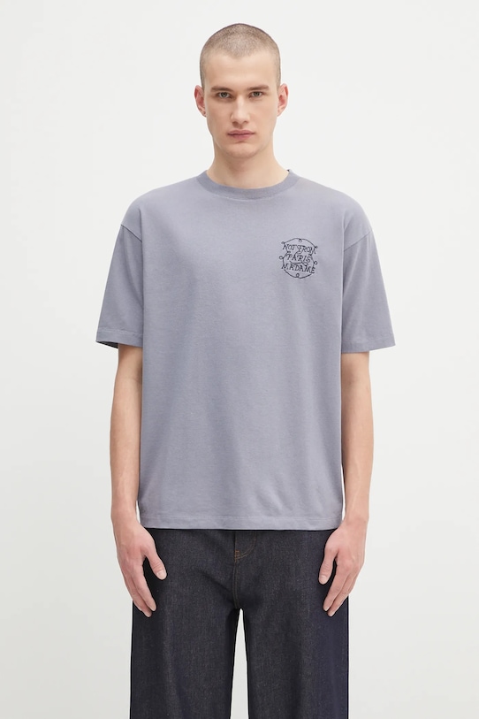 Одяг Бавовняна футболка Drôle de Monsieur Le Tshirt Slogan Tresses H.TS259.CO134 блакитний