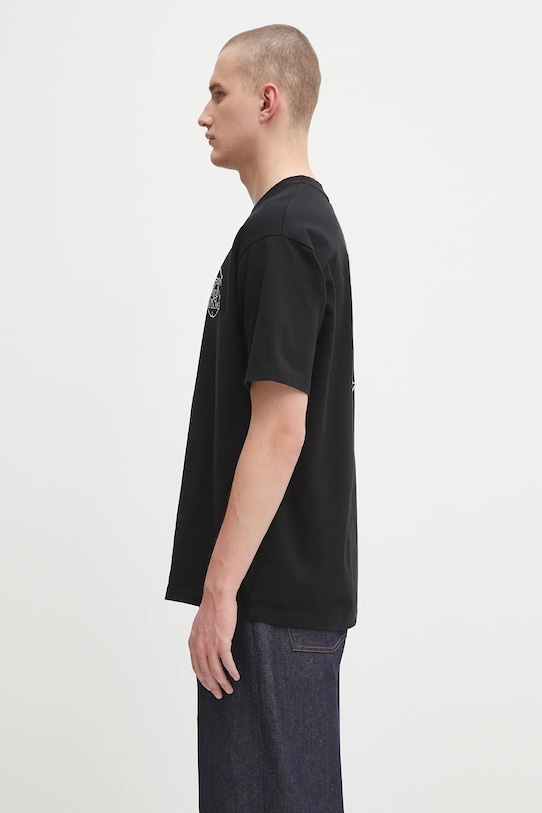 Бавовняна футболка Drôle de Monsieur Le Tshirt Slogan Tresses H.TS259.CO134 чорний AW25