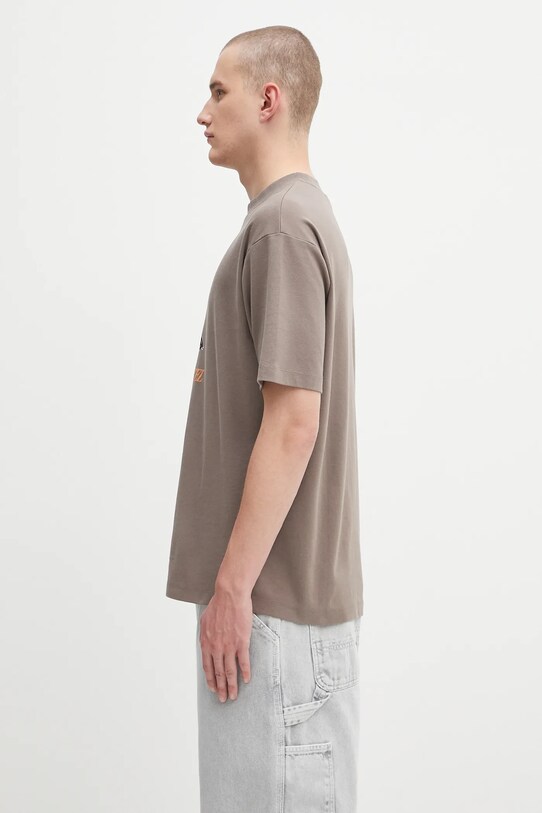 Drôle de Monsieur t-shirt bawełniany Le Tshirt Grand HUtel H.TS261.CO002 brązowy AW25