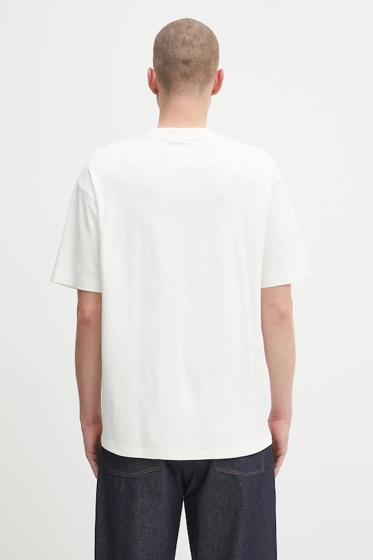 Odzież Drôle de Monsieur t-shirt bawełniany Le Tshirt Plateau H.TS255.CO002 biały