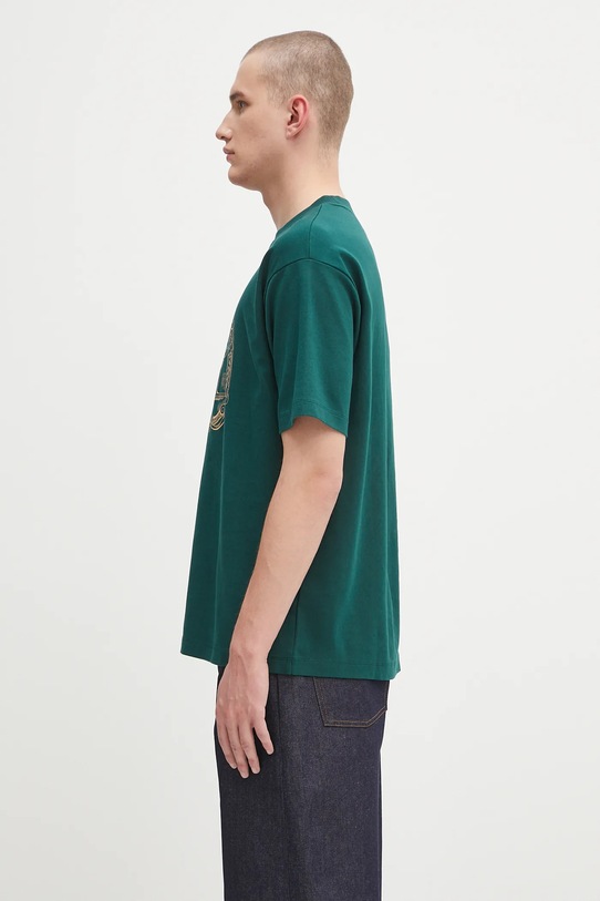 Drôle de Monsieur tricou din bumbac Le Tshirt Plateau H.TS255.CO002 verde AW25