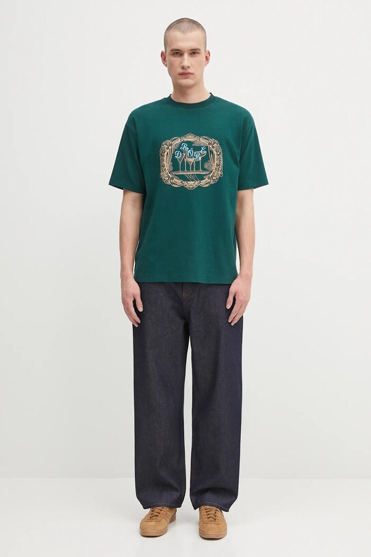 Drôle de Monsieur t-shirt bawełniany Le Tshirt Plateau H.TS255.CO002 zielony