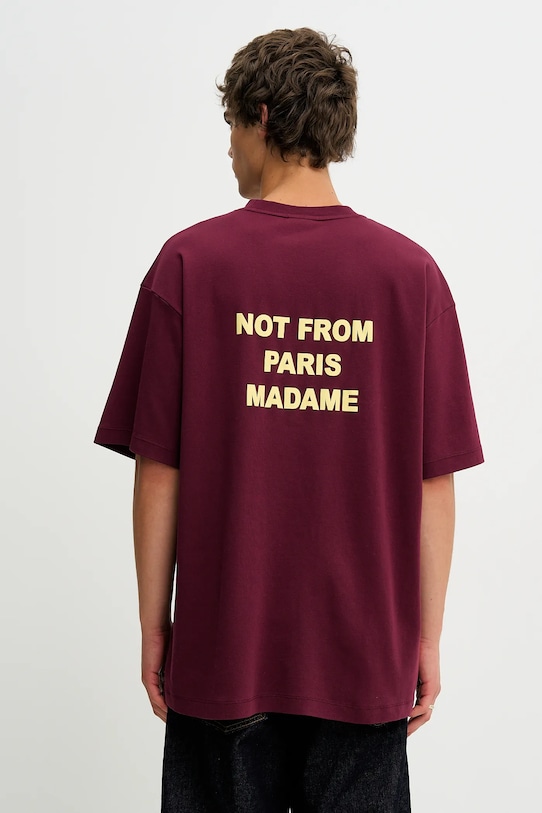 Drôle de Monsieur t-shirt bawełniany Le T-shirt Slogan nadruk czerwony I.TS203.CO002