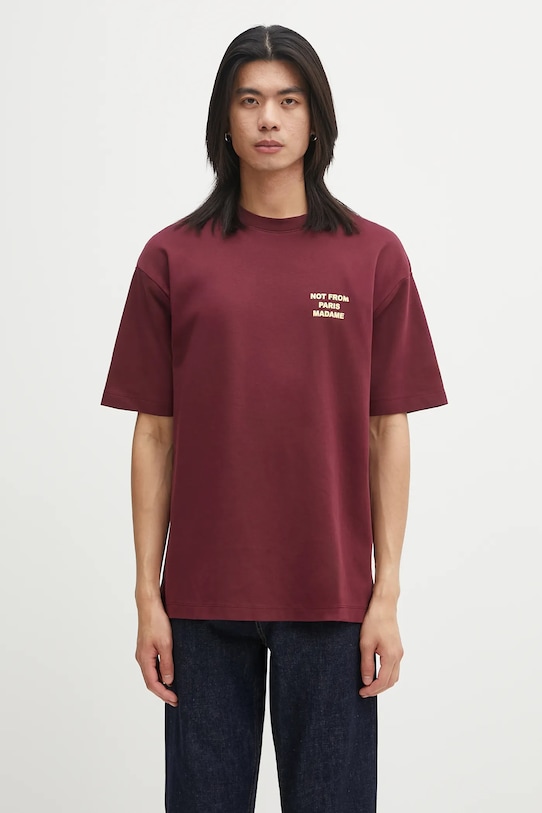 Odzież Drôle de Monsieur t-shirt bawełniany Le T-shirt Slogan I.TS203.CO002 czerwony