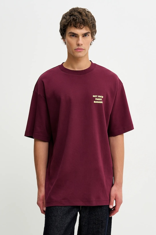 Odzież Drôle de Monsieur t-shirt bawełniany Le T-shirt Slogan I.TS203.CO002 czerwony