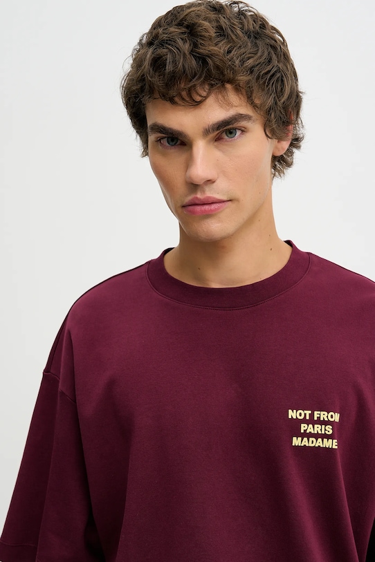 Drôle de Monsieur t-shirt bawełniany Le T-shirt Slogan czerwony I.TS203.CO002