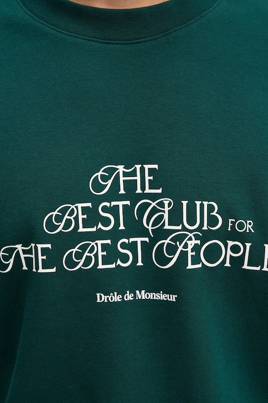 Drôle de Monsieur pamut póló Le T-shirt "The Best Club" I.TS273.CO002 zöld