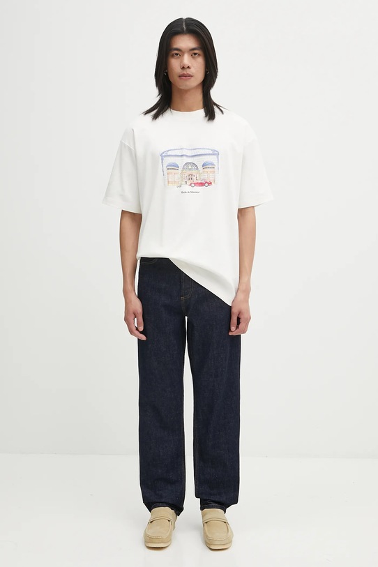 Βαμβακερό μπλουζάκι Drôle de Monsieur Le T-shirt DrUle Palace I.TS285.CO002 μπεζ
