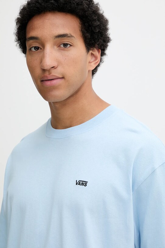 Βαμβακερό μπλουζάκι Vans μπλε VN000P1PEML1