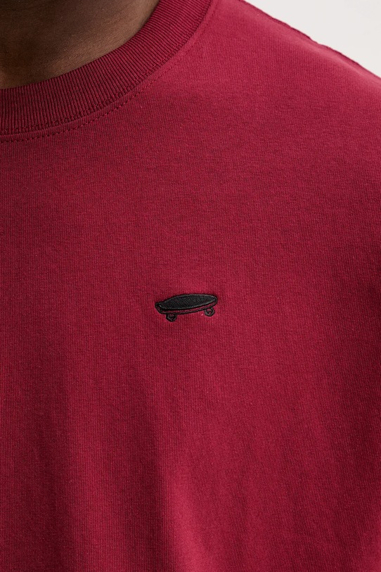 Vans t-shirt bawełniany VN000P56BRD1 bordowy