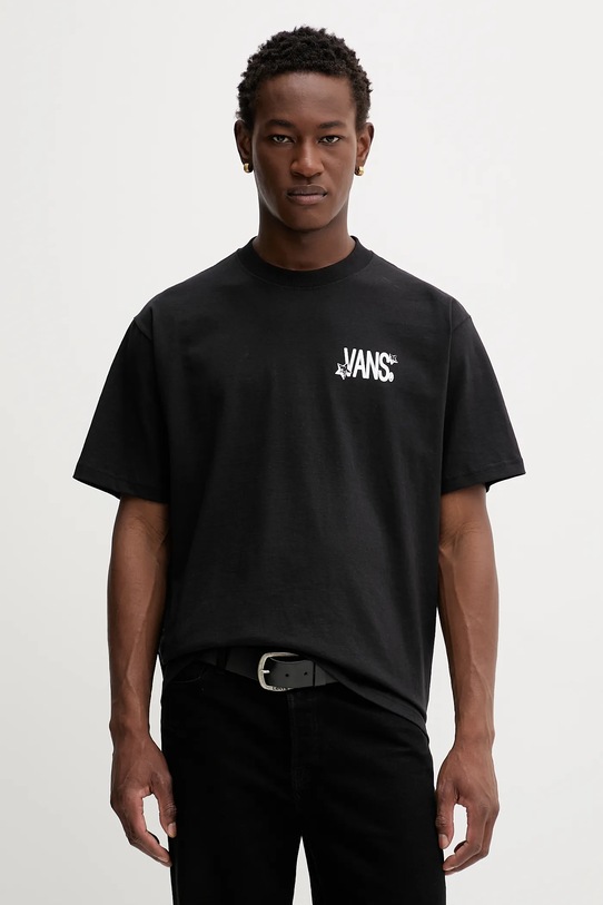 Oblačila Bombažna kratka majica Vans VN000PBRBLK1 črna
