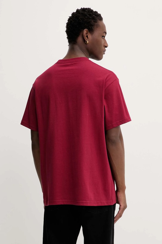 Odzież Vans t-shirt bawełniany VN000PBSBRD1 bordowy