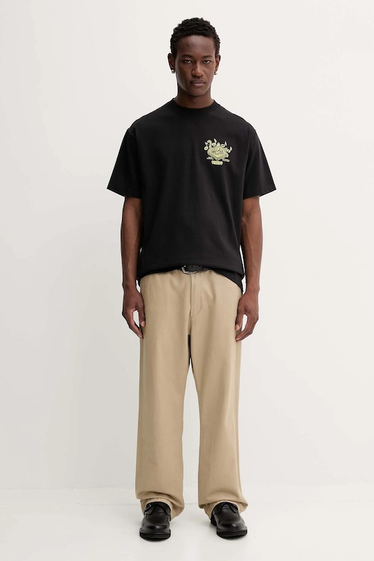 Vans pamut póló VN000PC0BLK1 fekete AW25