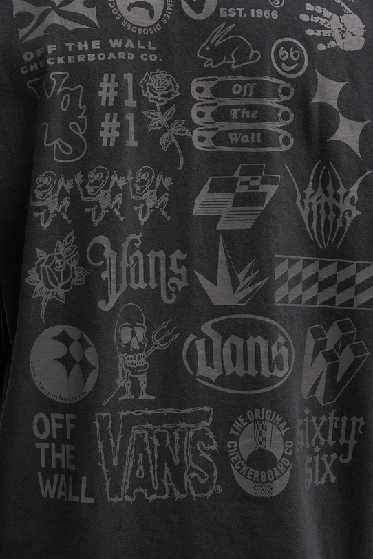 Vans t-shirt bawełniany VN000PCWBLK1 szary