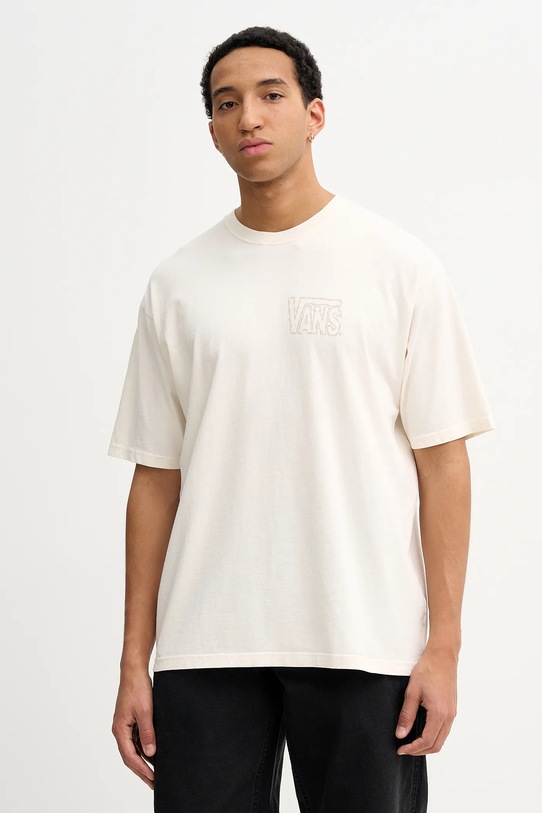Odzież Vans t-shirt bawełniany VN000PCWFS81 beżowy