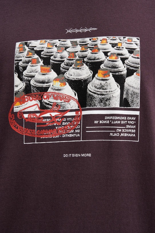 Vans t-shirt bawełniany VN000PCXEMS1 fioletowy