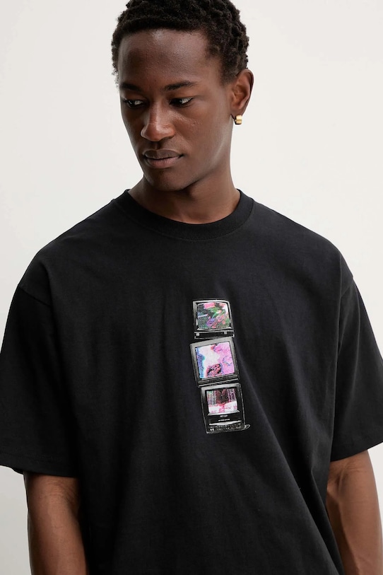 Vans tricou din bumbac negru VN000PDTBLK1