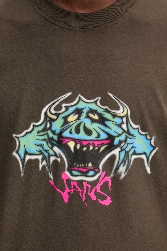 Vans t-shirt bawełniany VN000PDYEMP1 brązowy