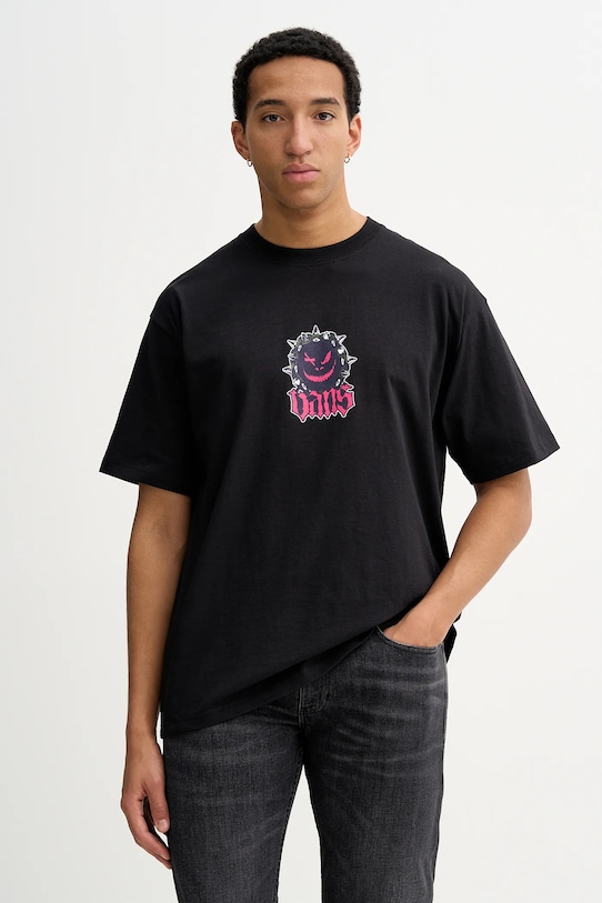 Vans t-shirt bawełniany bawełna czarny VN000PE7BLK1