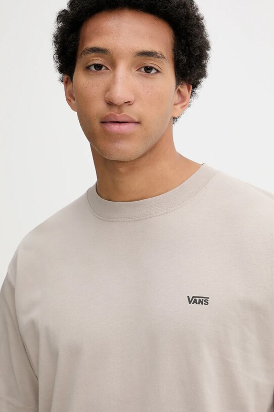 Vans t-shirt bawełniany beżowy VN000R9X7D61
