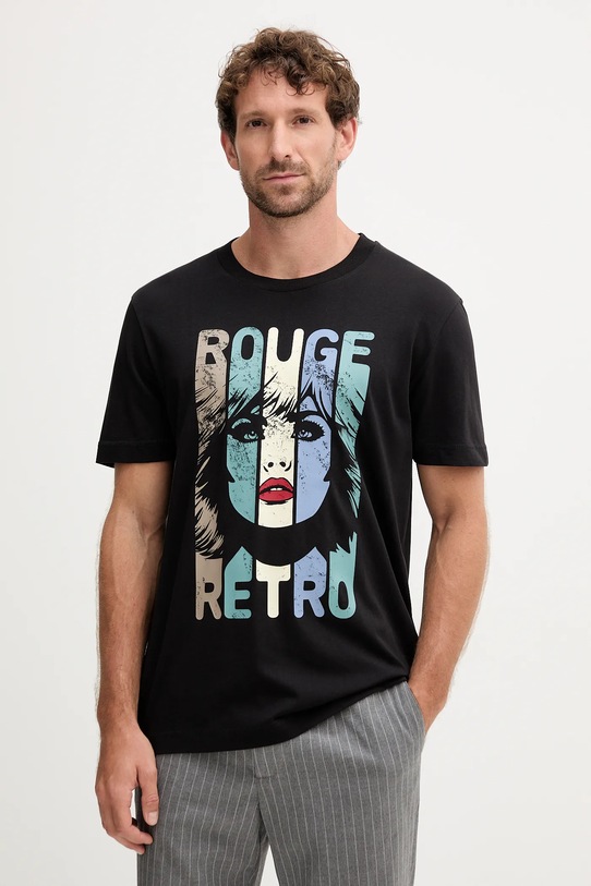 Joop! t-shirt bawełniany nadruk czarny 30047003