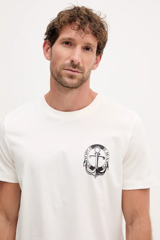 Joop! t-shirt bawełniany beżowy 30047014
