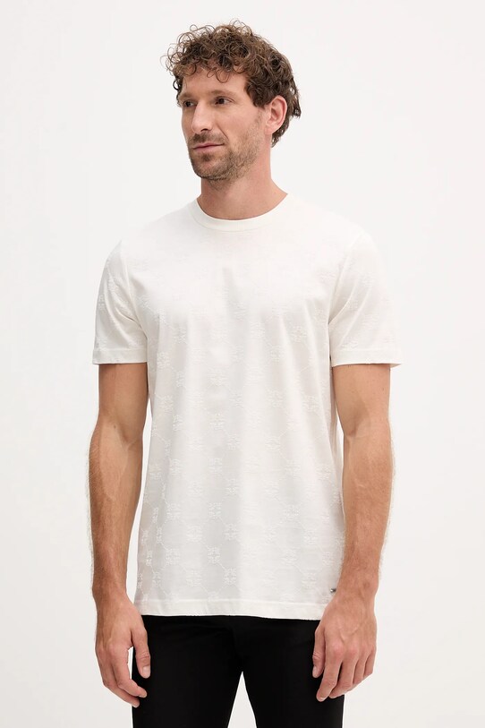 Joop! t-shirt bawełniany regular beżowy 30046985