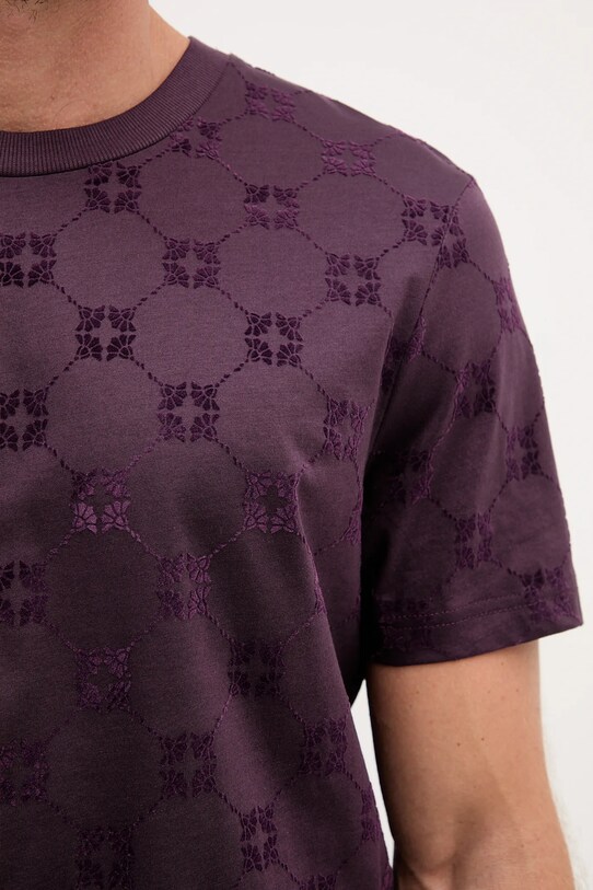 Joop! t-shirt bawełniany fioletowy 30046985