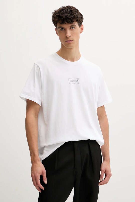 Дрехи Памучна тениска Levi's A2082.0281 бял