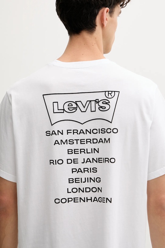 Памучна тениска Levi's бял A2082.0281