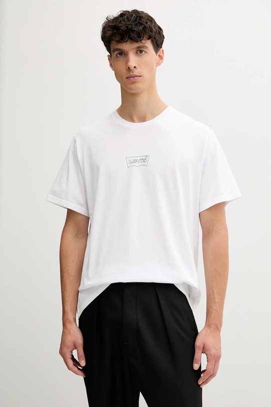 Памучна тениска Levi's A2082.0281 бял