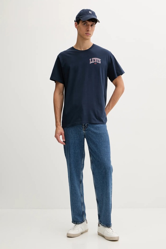 Bavlnené tričko Levi's A2082.0282 tmavomodrá AW25
