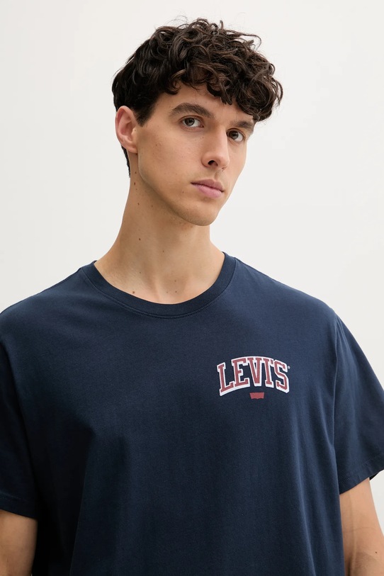 Bavlnené tričko Levi's tmavomodrá A2082.0282