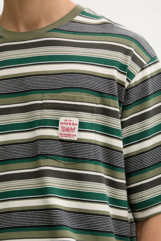 Памучна тениска Levi's A5850.0018 зелен