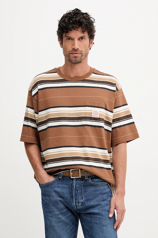 Levi's tricou din bumbac imprimeu maro A5850.0019