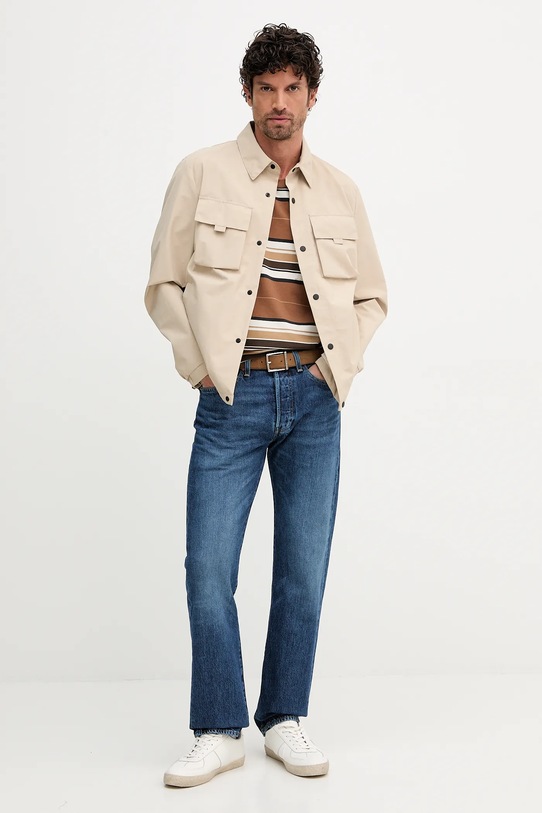 Pamučna majica Levi's A5850.0019 smeđa AW25