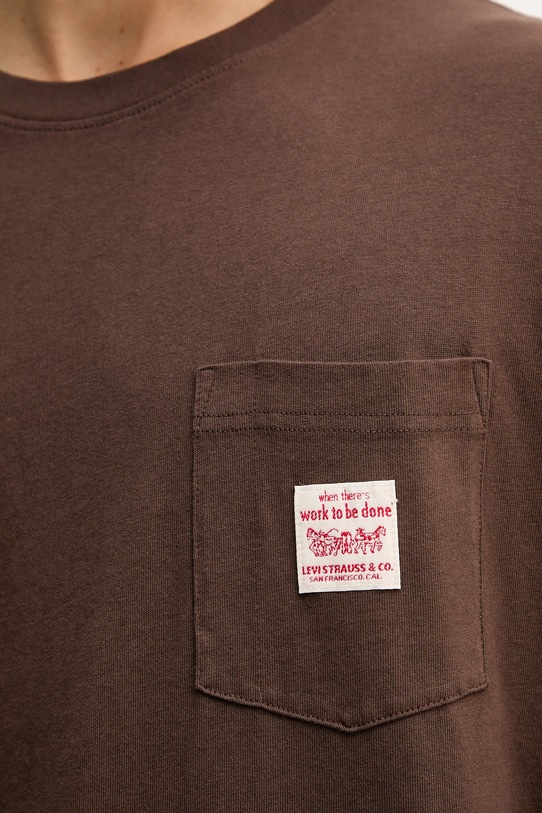 Памучна тениска Levi's A5850.0025 кафяв