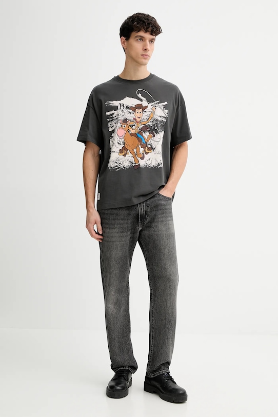 Bavlněné tričko Levi's x Toy Story 0034T šedá AW25