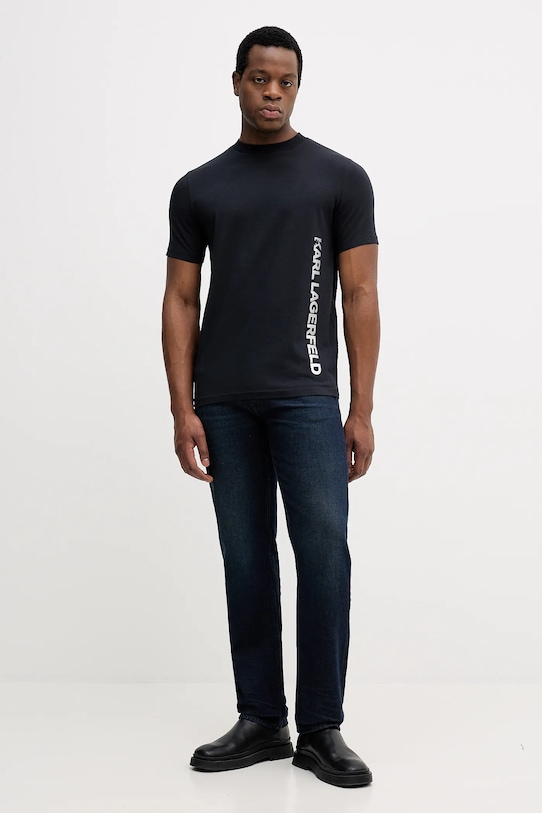 Μπλουζάκι Karl Lagerfeld 554235.755401 σκούρο μπλε NC25