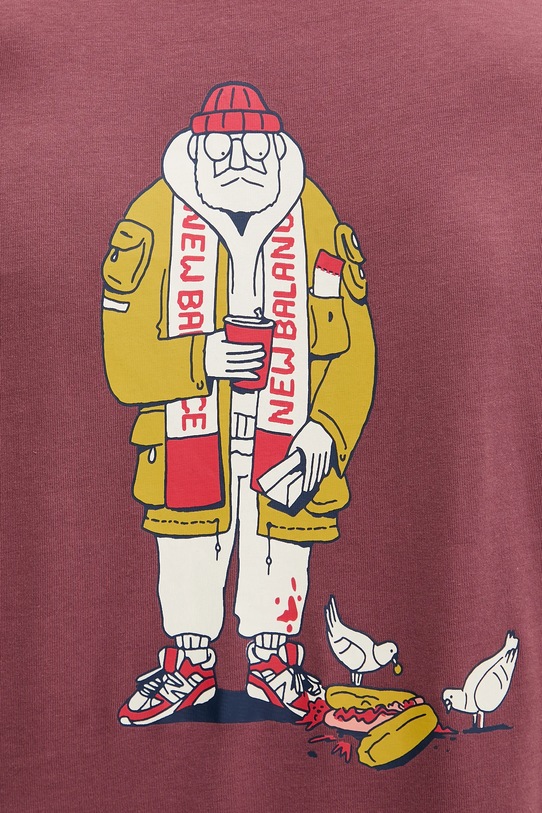 New Balance t-shirt bawełniany MT53931WAD różowy