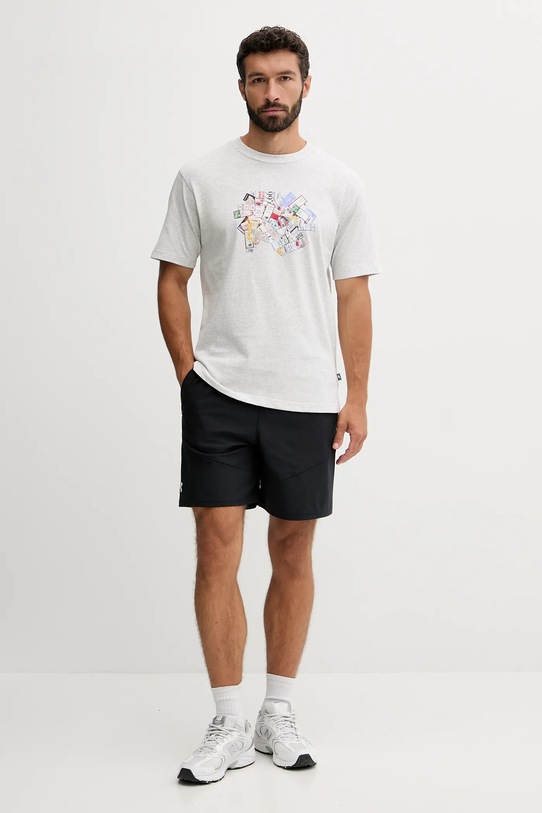 New Balance t-shirt bawełniany MT53905AHH szary AW25