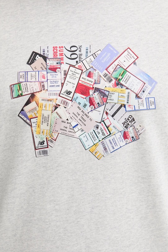 New Balance t-shirt bawełniany MT53905AHH szary