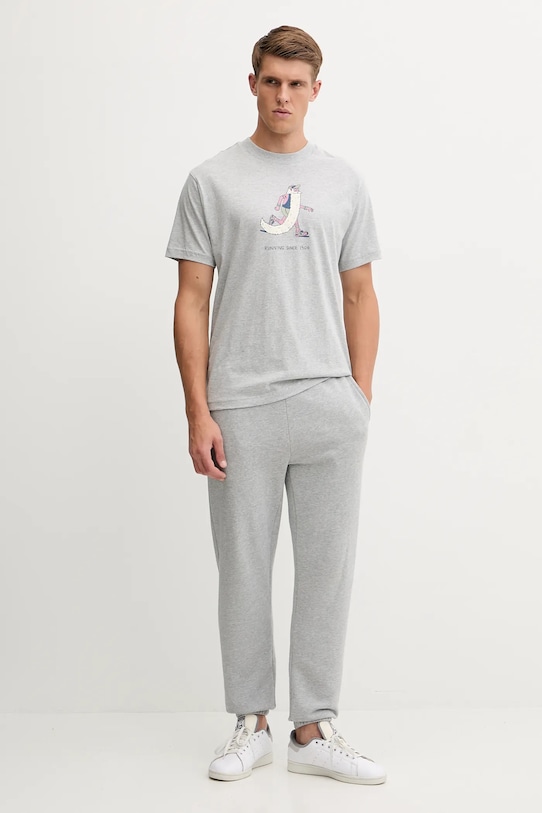 New Balance t-shirt bawełniany MT53941AG szary AW25