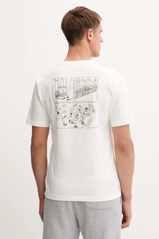 Odzież New Balance t-shirt bawełniany MT53921SST beżowy
