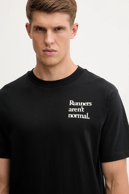 New Balance t-shirt bawełniany czarny MT53921BK