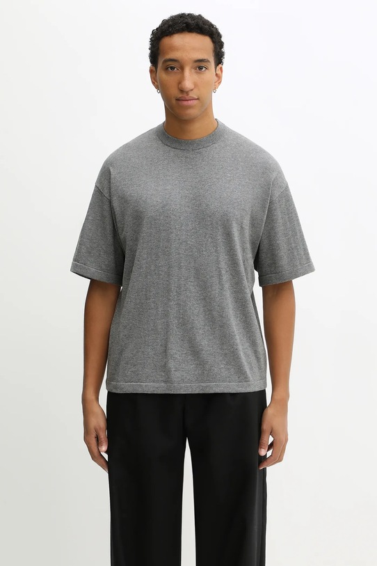 Odzież Axel Arigato t-shirt z dodatkiem wełny Distort A3427003 szary