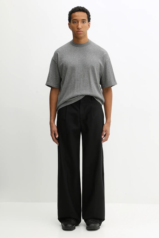 Axel Arigato t-shirt z dodatkiem wełny Distort A3427003 szary