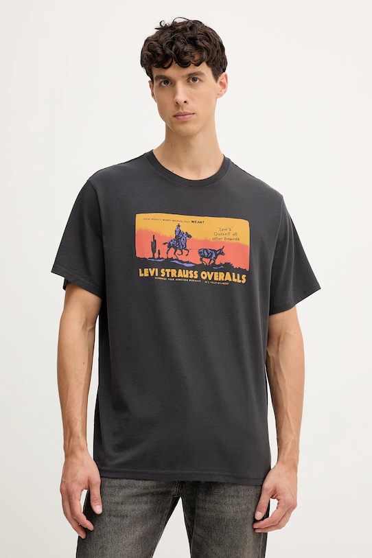 Levi's t-shirt bawełniany nadruk szary 16143.1864